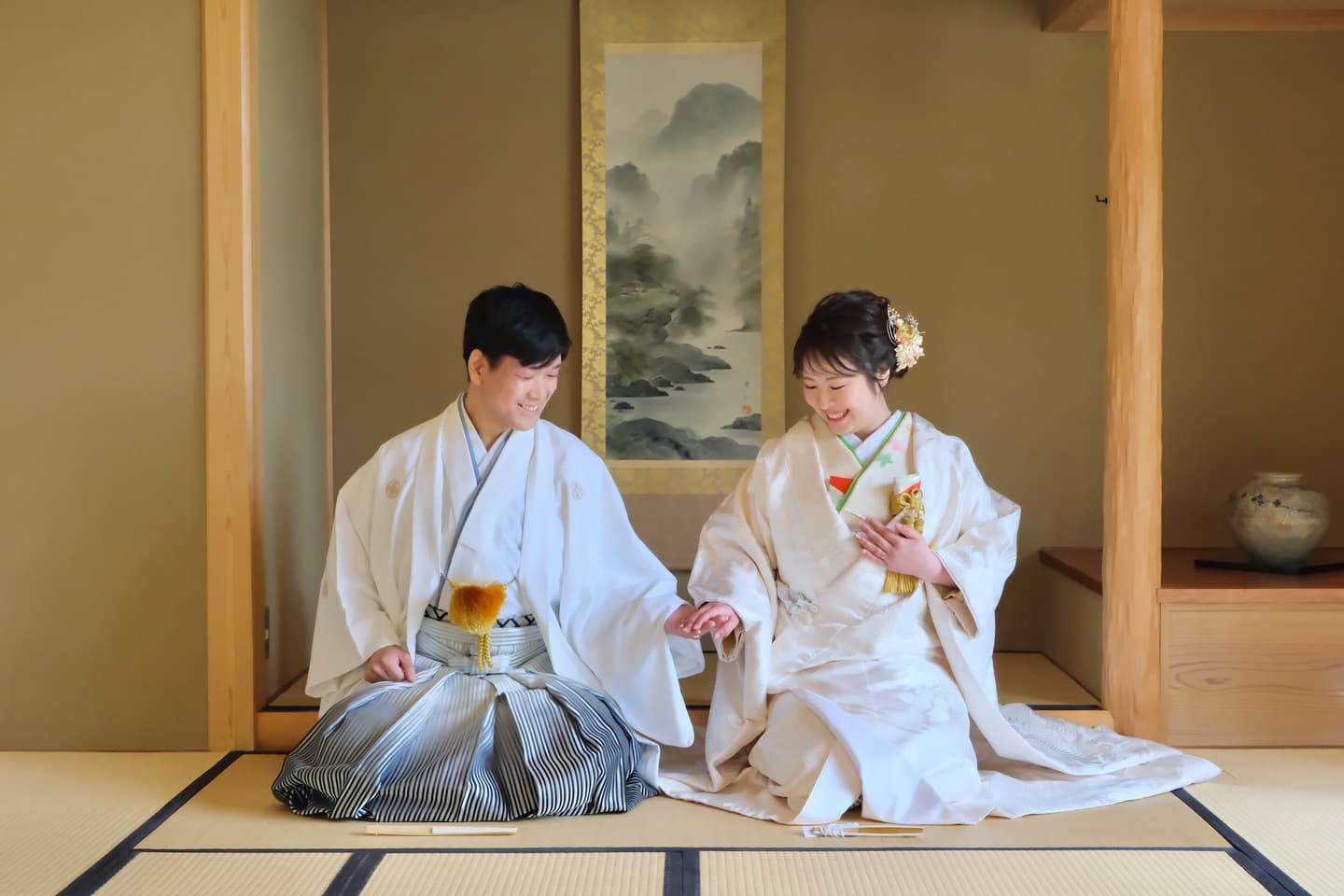 奈良で和装フォトウエディングの花嫁。