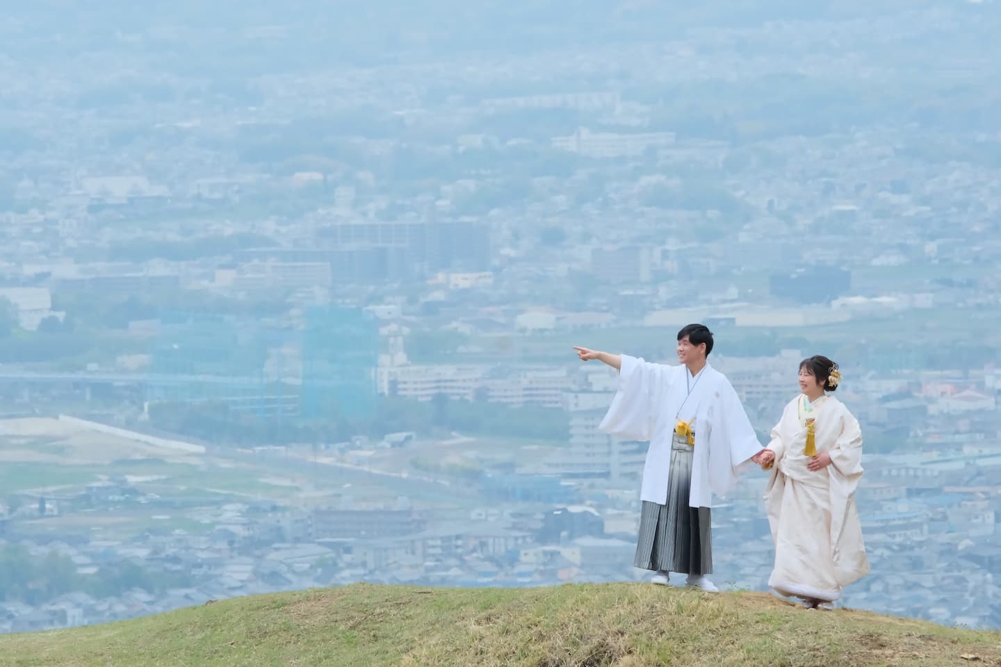 奈良で和装フォトウエディングの花嫁。