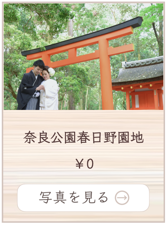 奈良公園での撮影料金