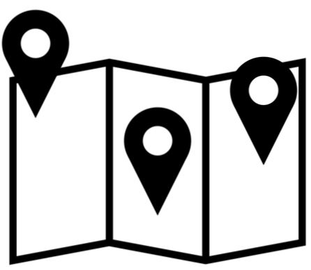 撮影できる場所の地図