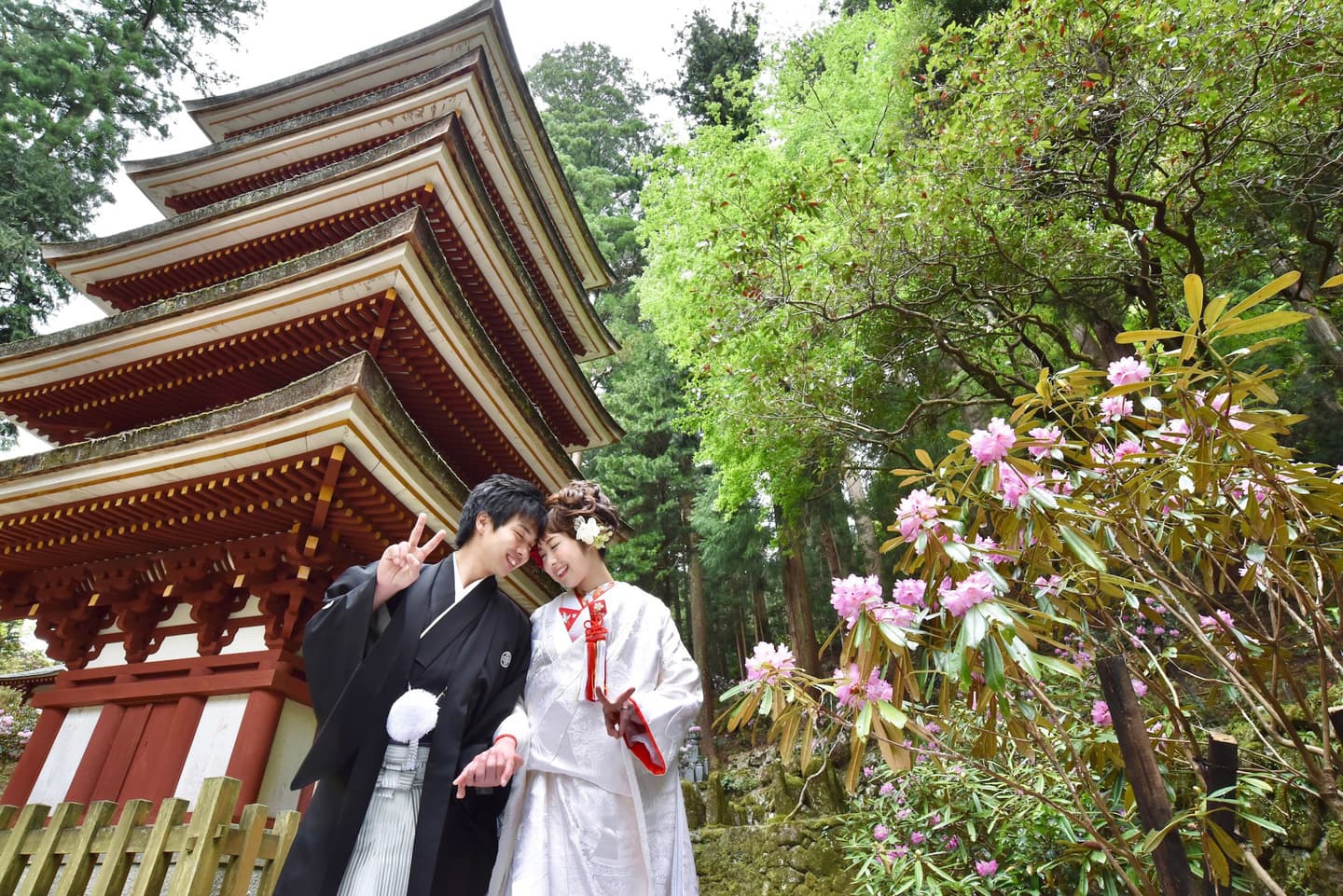 奈良で和装前撮りフォトウェディングの写真