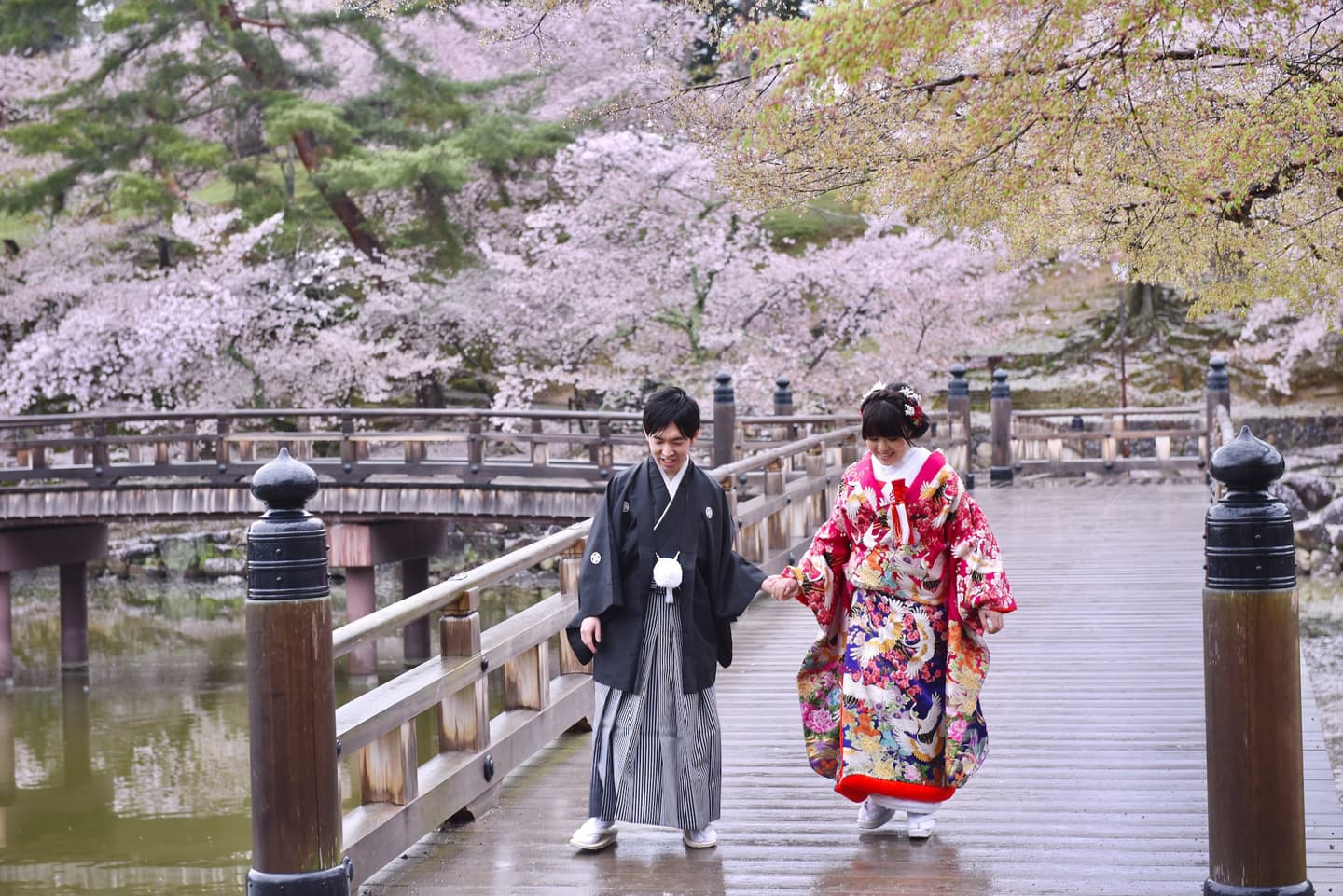 雨の前撮りロケーション撮影のフォトウエディング