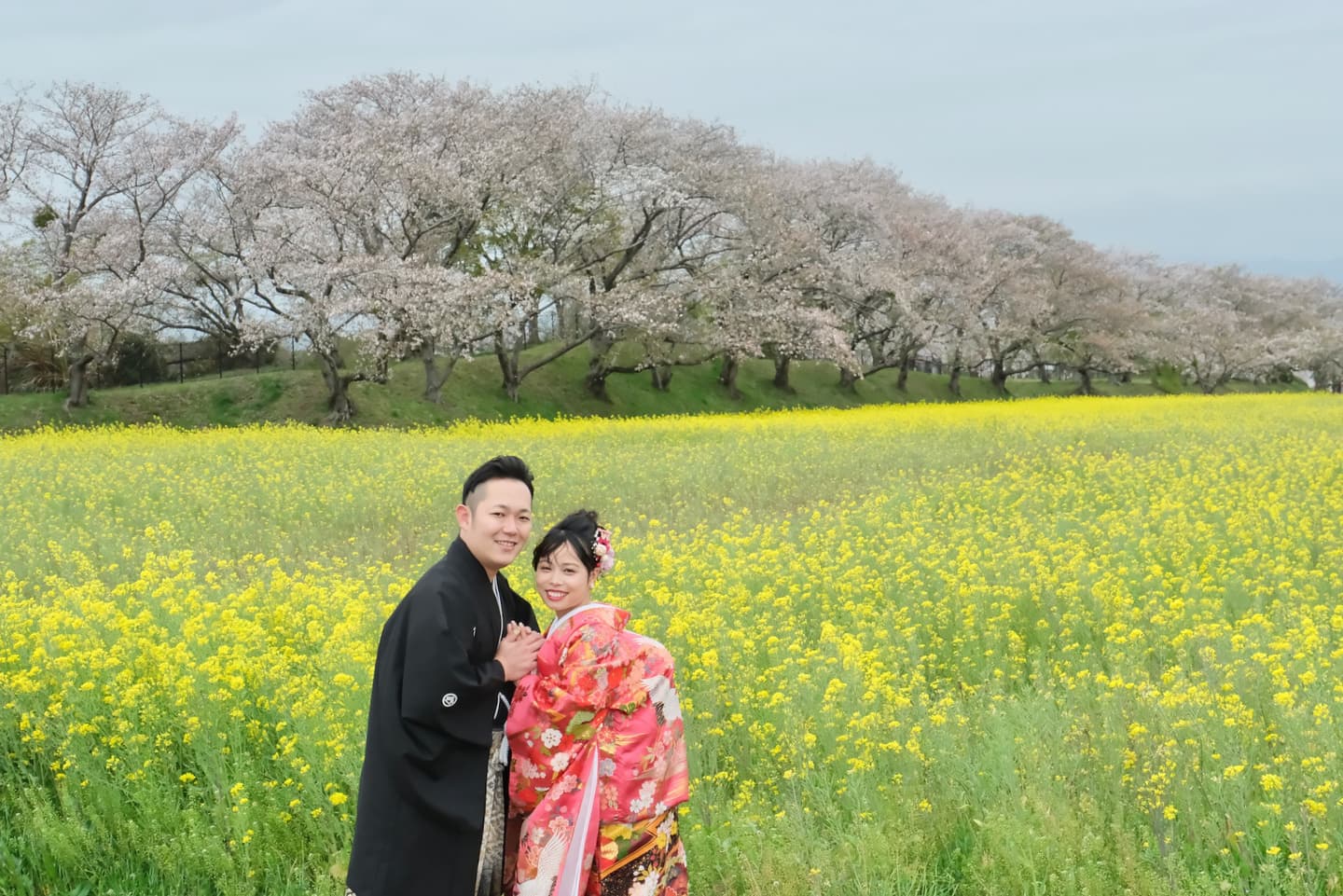 雨の前撮りロケーション撮影のフォトウエディング