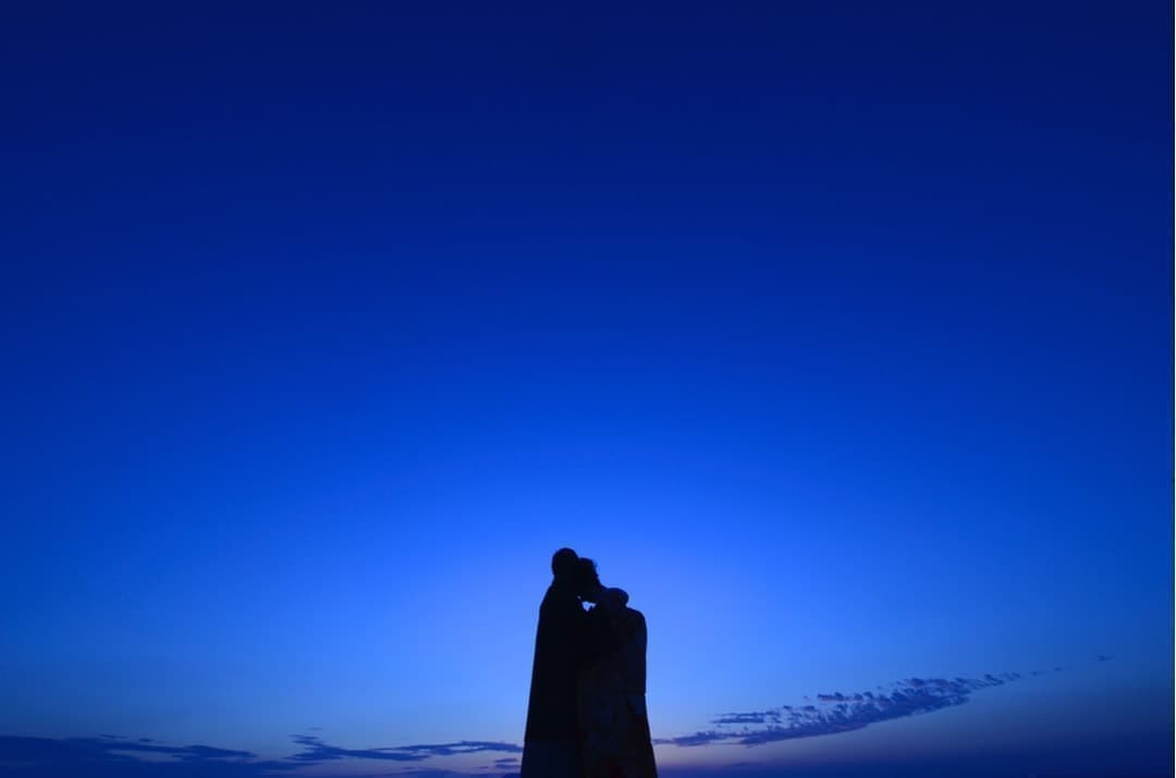 夕日で結婚記念の前撮り奈良の写真