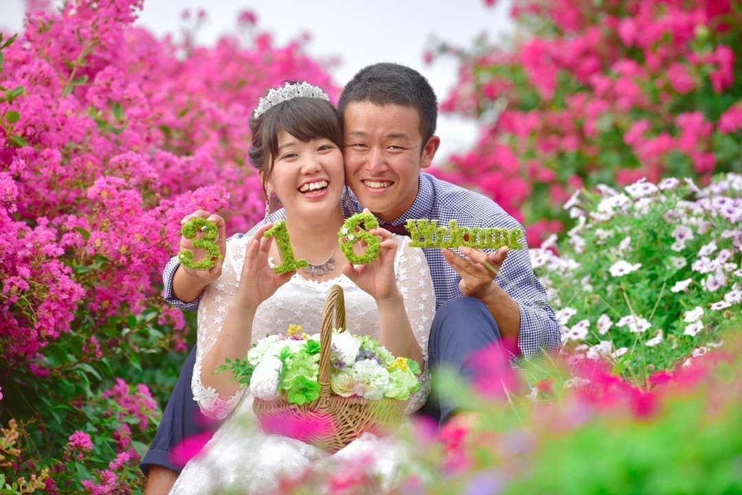 奈良でドレスの結婚写真
