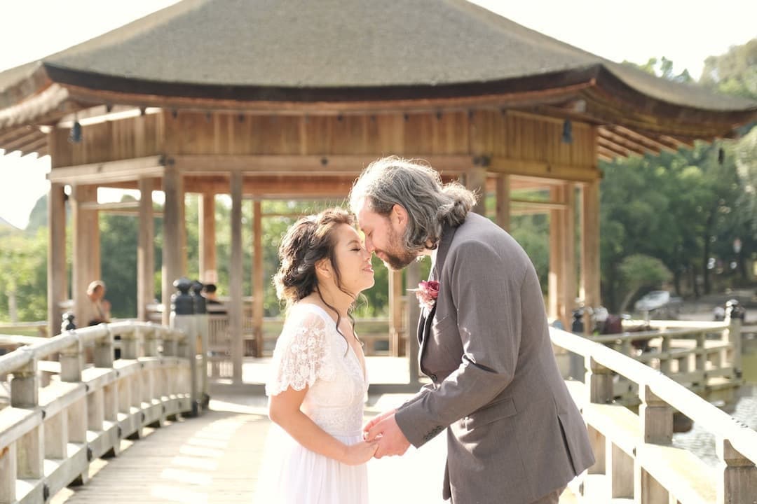 奈良でドレスの結婚写真