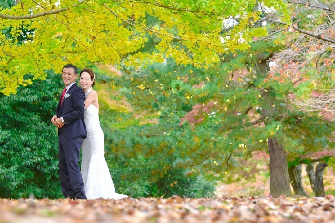 奈良でドレスの結婚写真