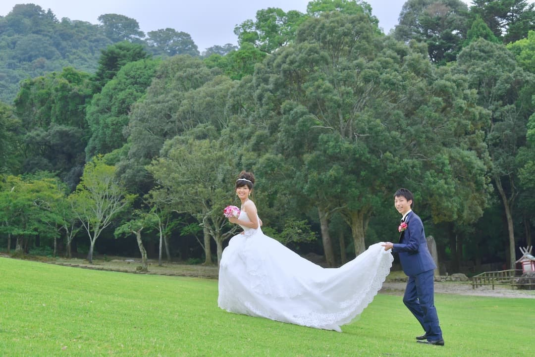奈良でドレスの結婚写真