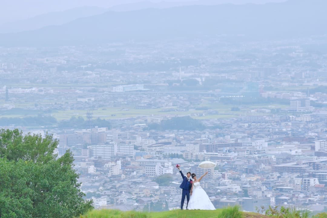 奈良でドレスの結婚写真