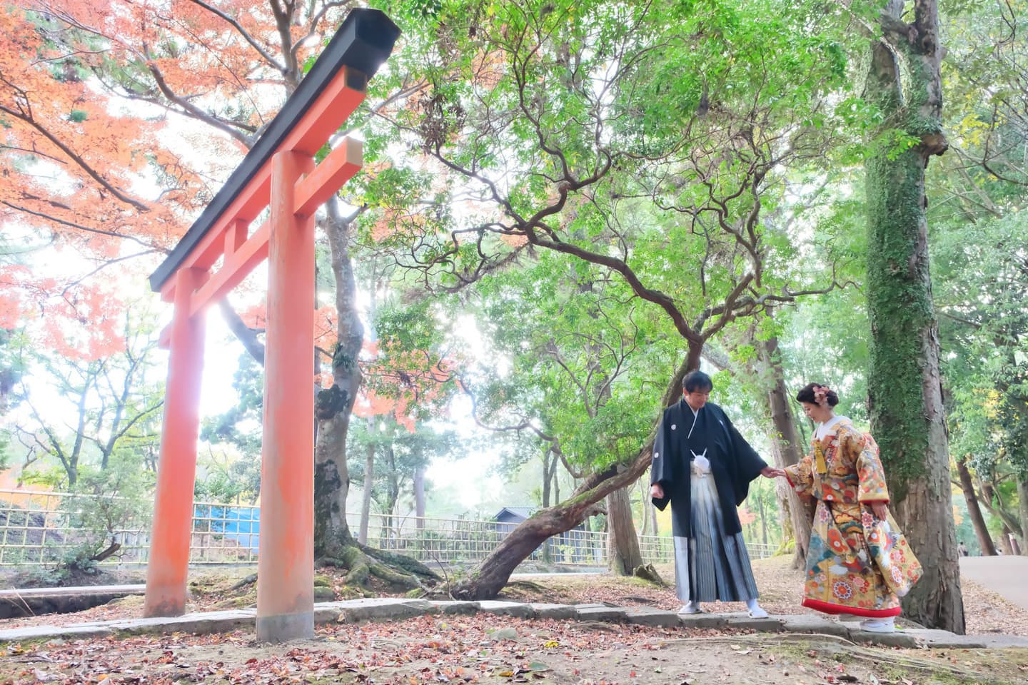 奈良で和装前撮りフォトウェディングの写真