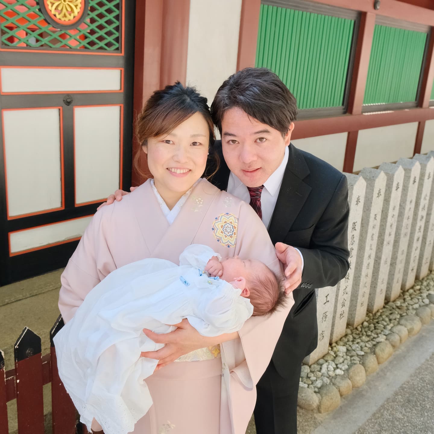 神戸市の生田神社でお宮参りした写真