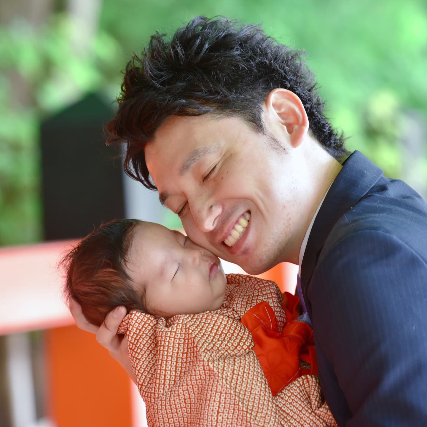 上賀茂神社でお宮参りの赤ちゃんの着物