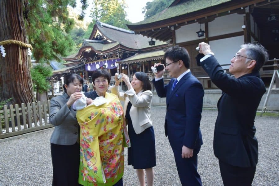 大神神社でのお宮参りの写真