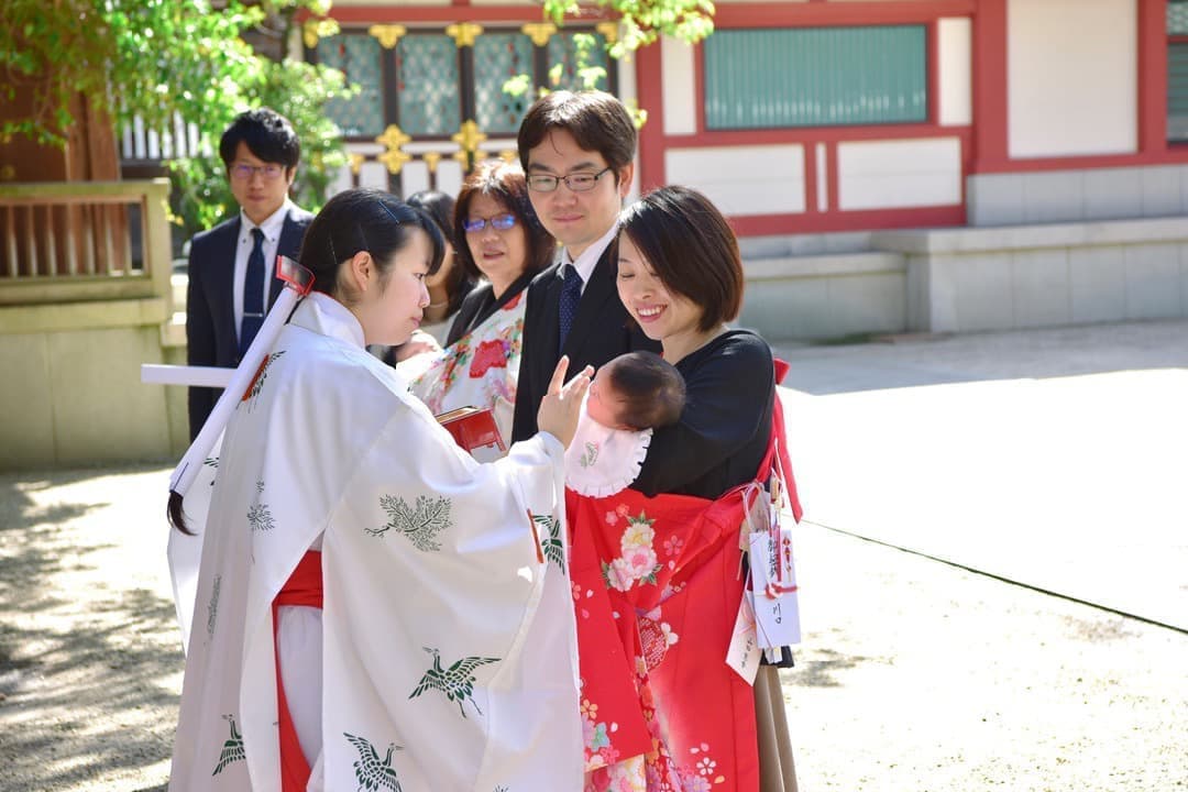 お宮参りのご祈祷の写真