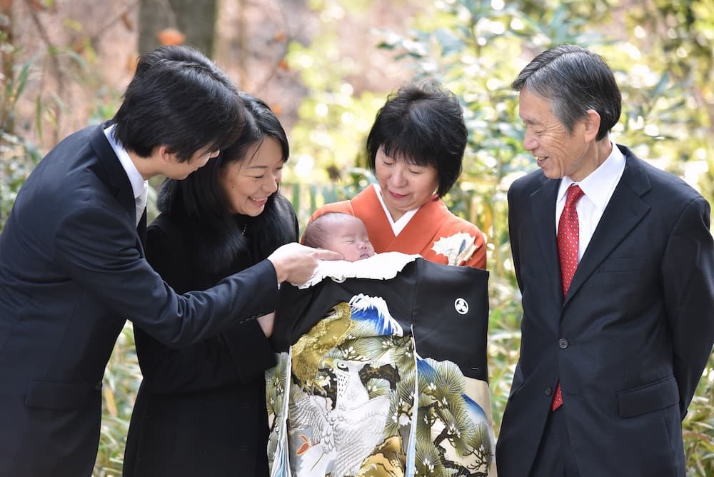 関西の神社でのお宮参り写真