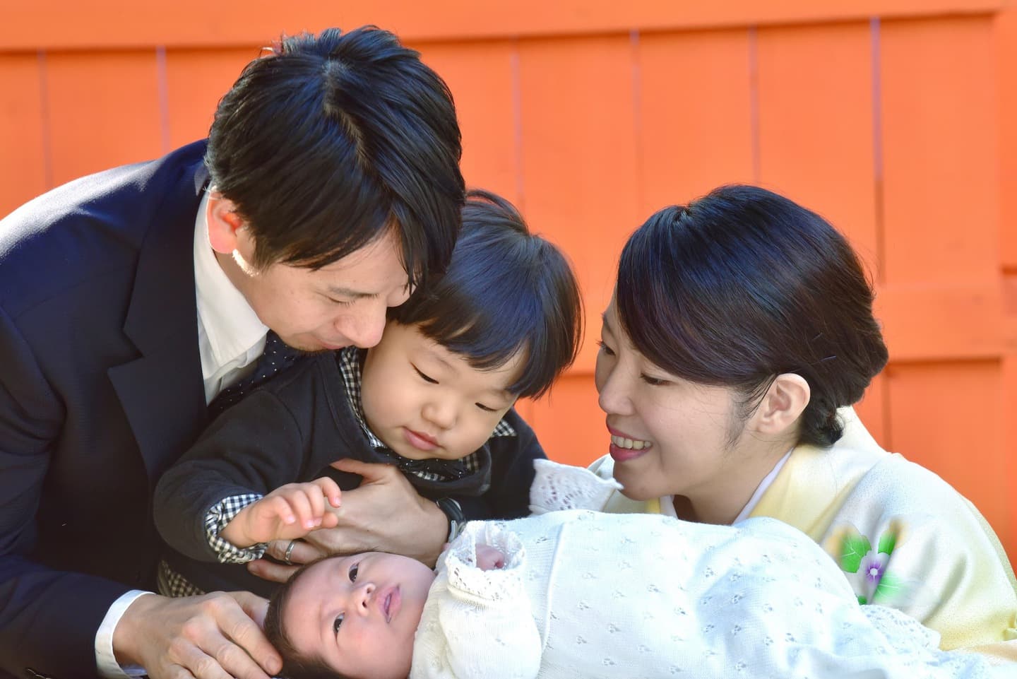 住吉大社でお宮参りの赤ちゃん