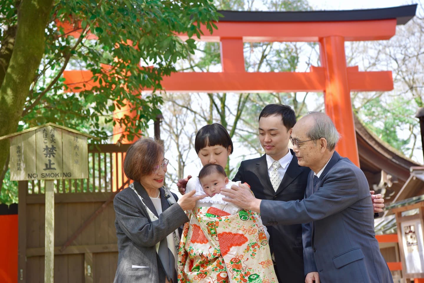 下鴨神社でのお宮参り写真