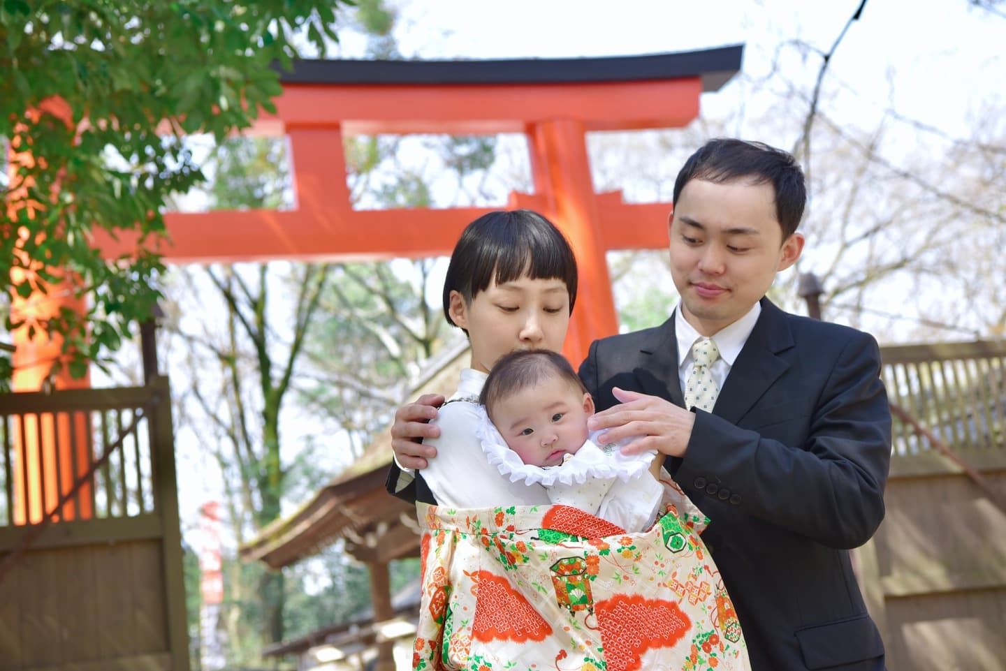 下鴨神社でのお宮参り写真