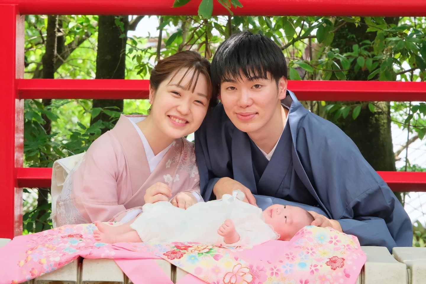 中山寺でのお宮参り写真