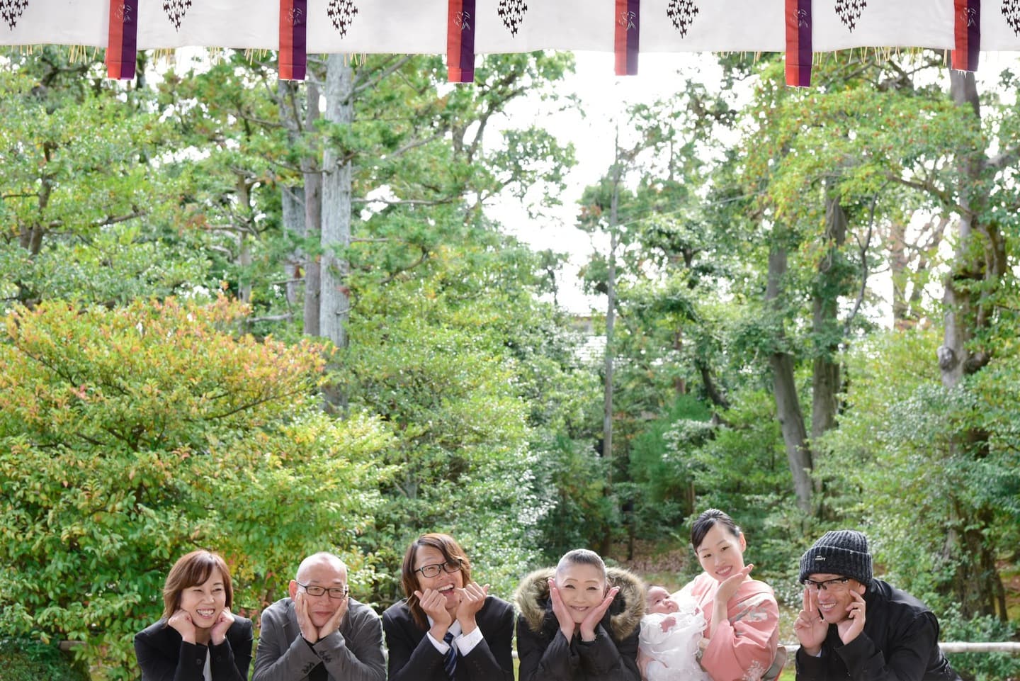 わら天神宮（敷地神社）でお宮参りの赤ちゃん