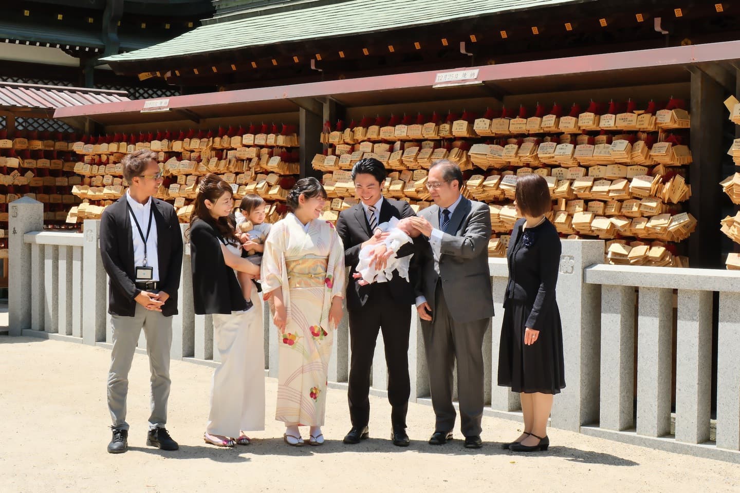 大阪天満宮でのお宮参りの写真
