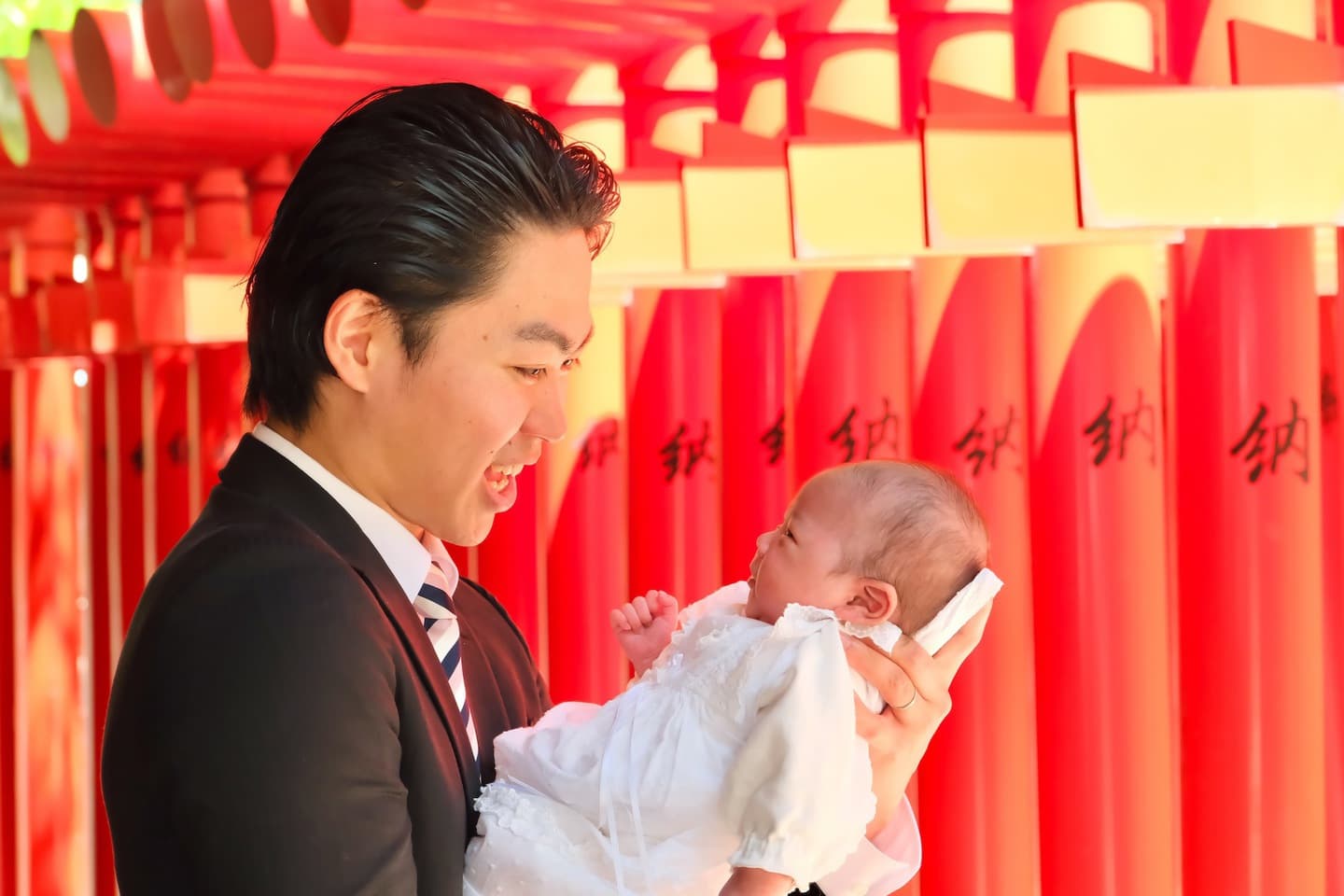 大阪天満宮でのお宮参りの写真