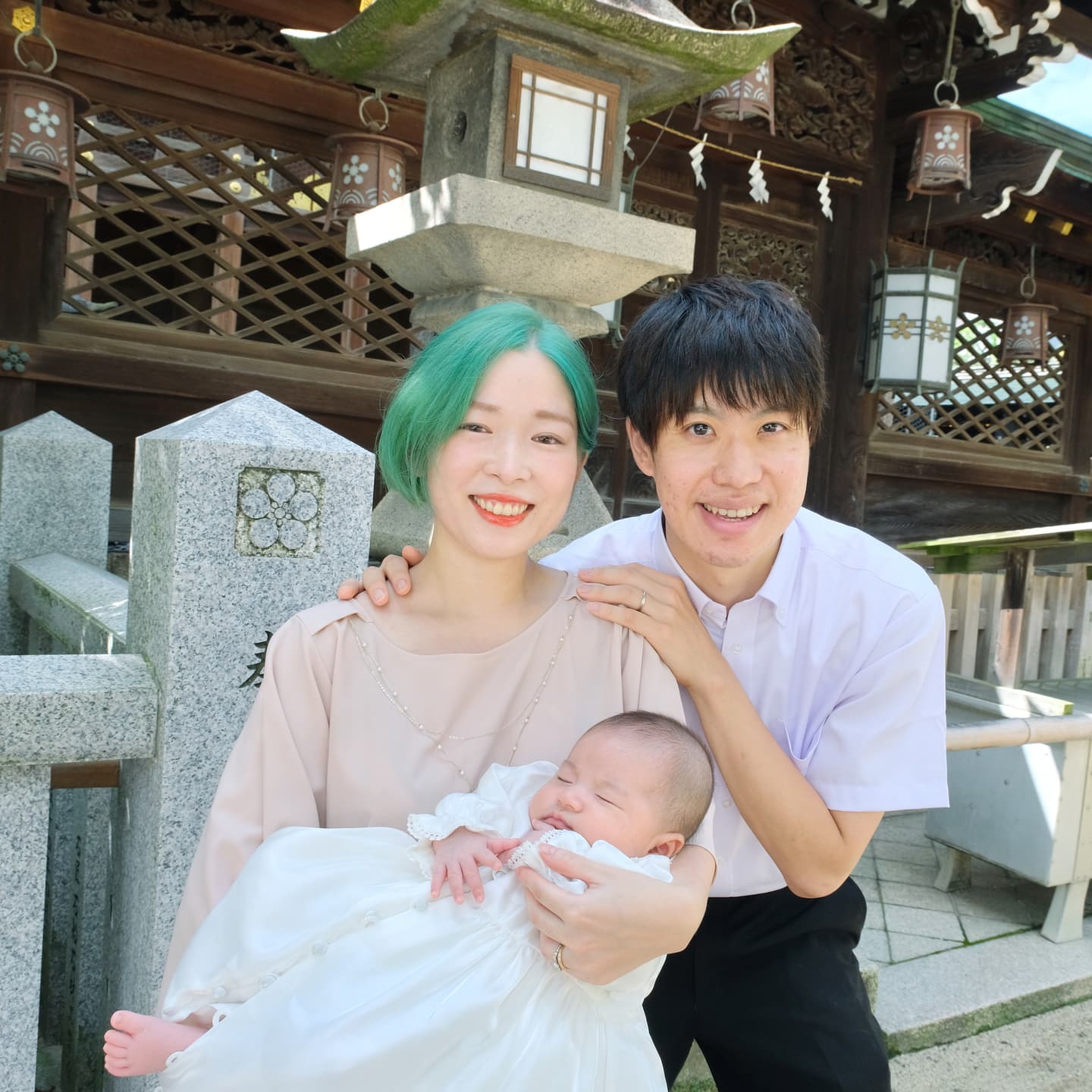 大阪天満宮でのお宮参り写真