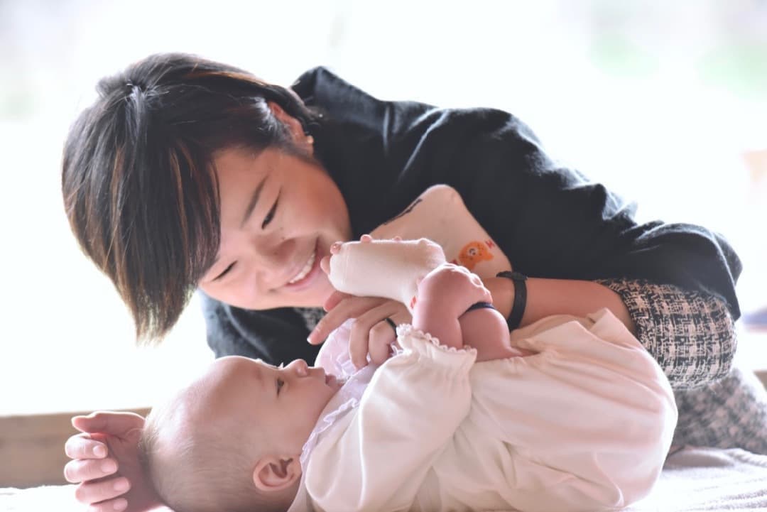 お宮参りの家族写真