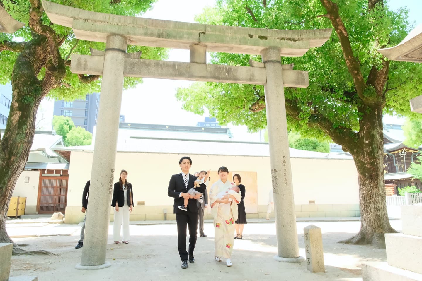 大阪天満宮でのお宮参りの写真
