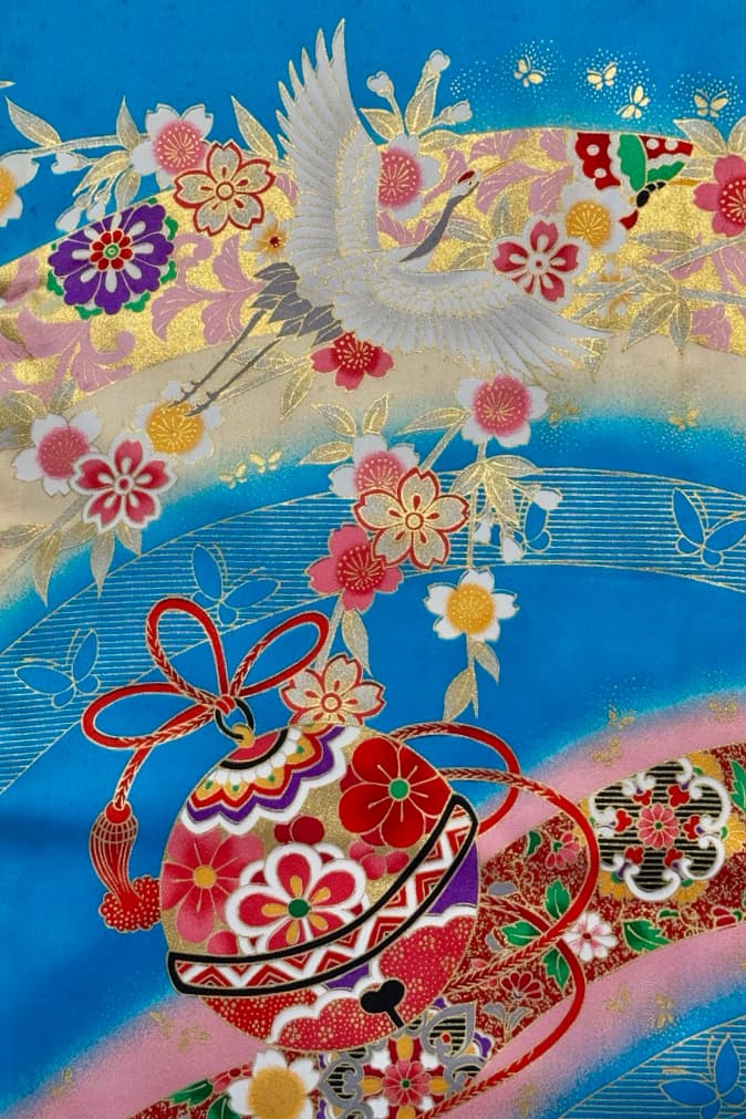 お宮参りレンタル用の赤ちゃん水色の着物