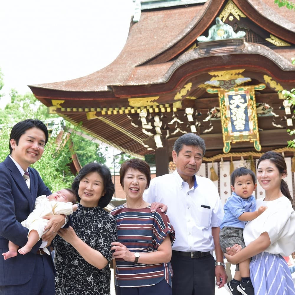 京都の神社でのお宮参り出張撮影