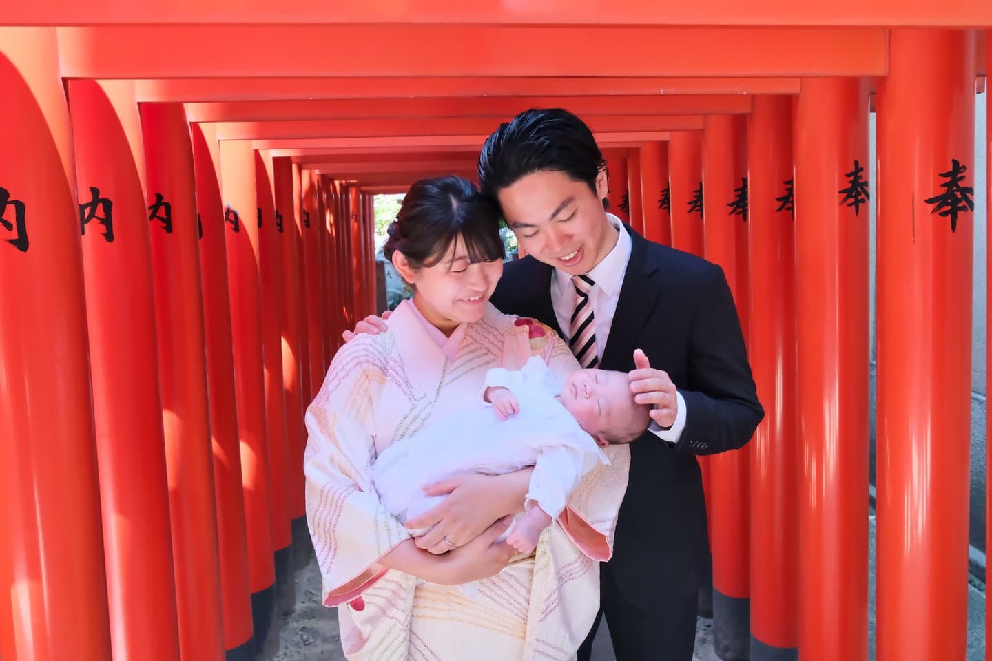 大阪天満宮でのお宮参りの写真