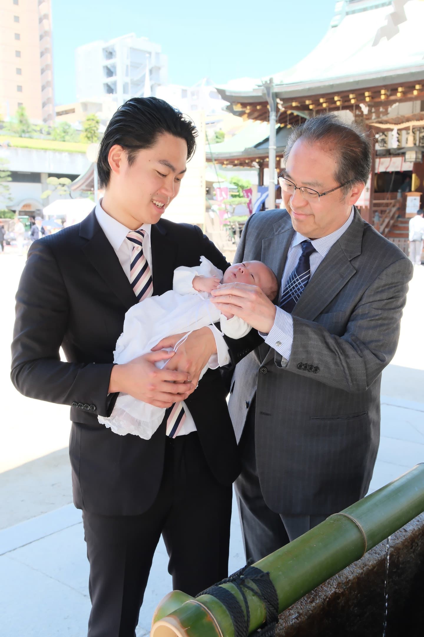 大阪天満宮でのお宮参りの写真