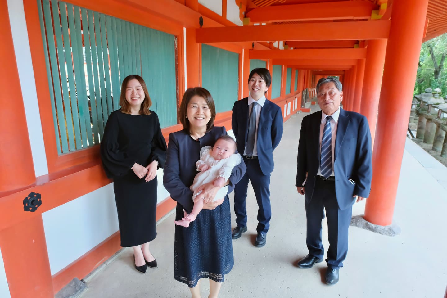 春日大社でのお宮参り写真