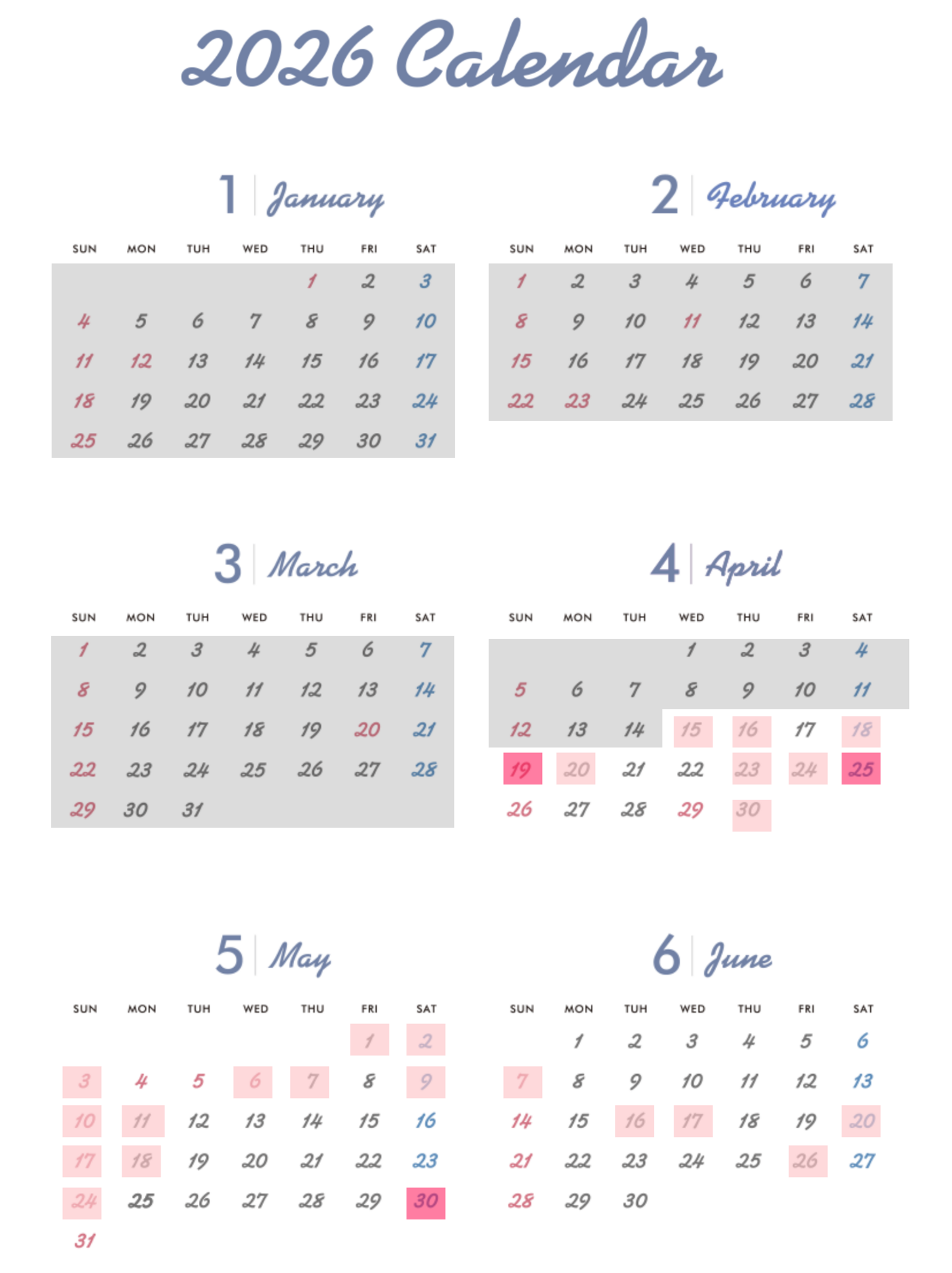 予約カレンダー