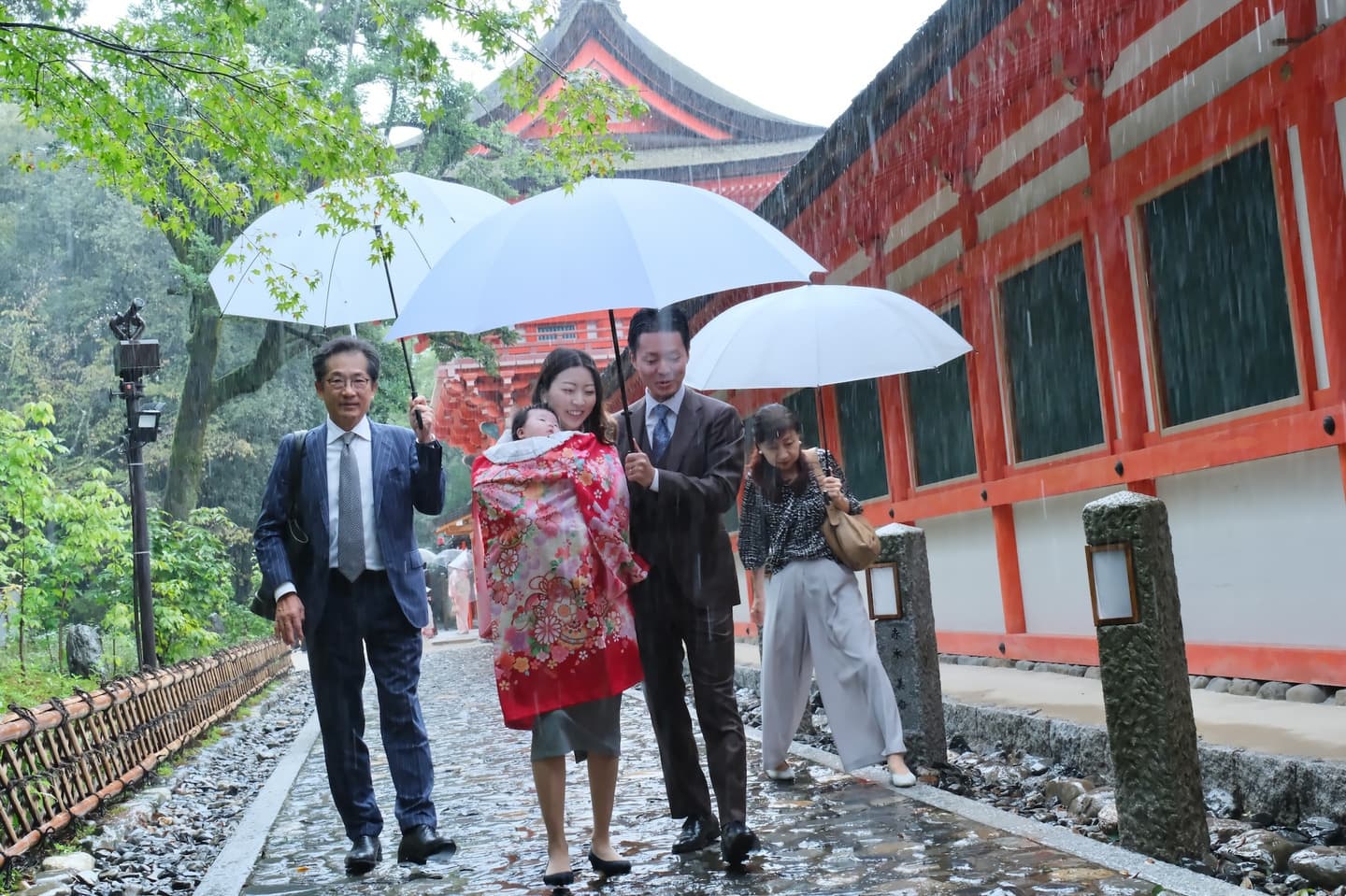 雨のお宮参り