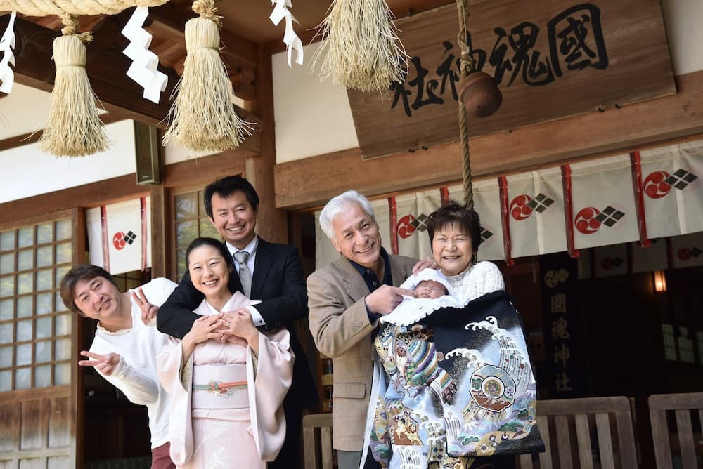 三重の神社のでお宮参り