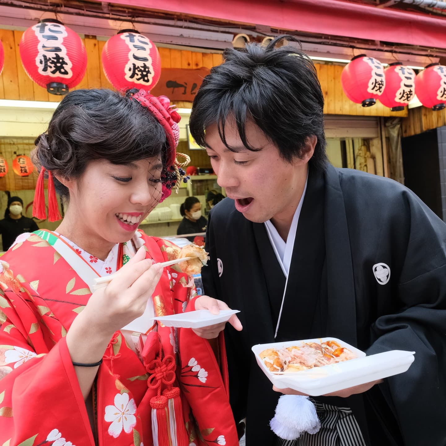 大阪前撮りの和装写真