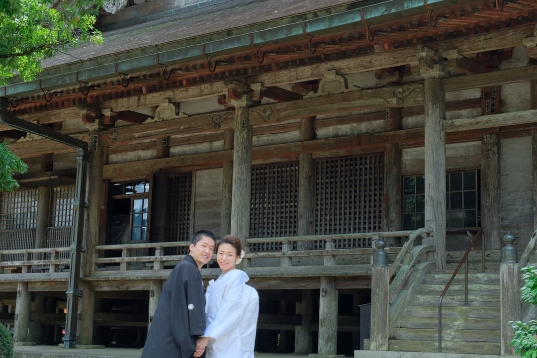 那智大社和装結婚前撮り写真