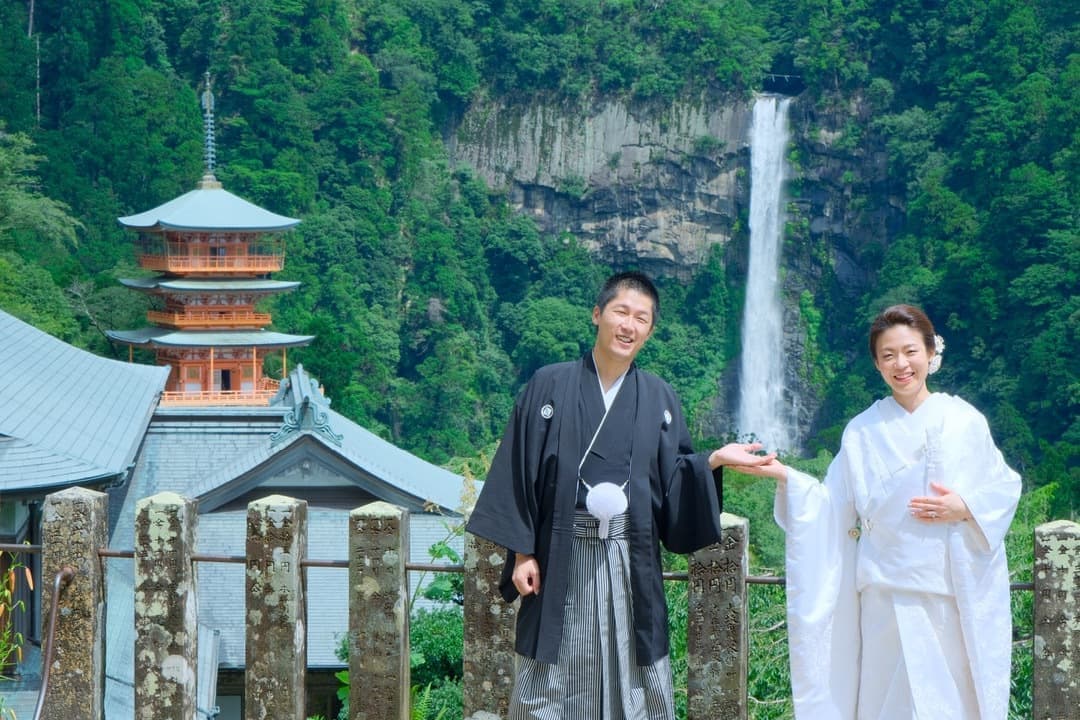 那智大社和装結婚前撮り写真