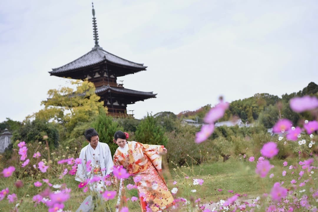 奈良和装結婚前撮り写真