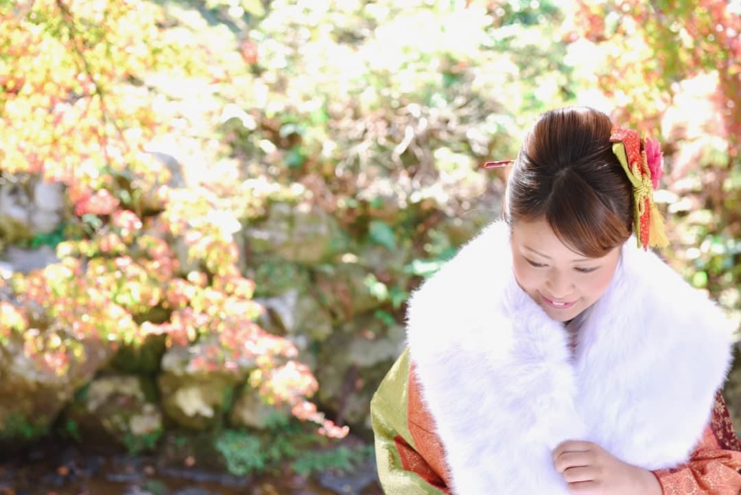 成人式の前撮りや後撮りの奈良でのロケーション写真