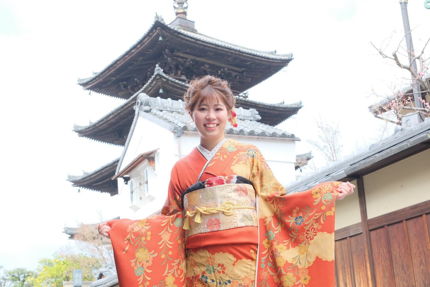 京都での成人式前撮り写真