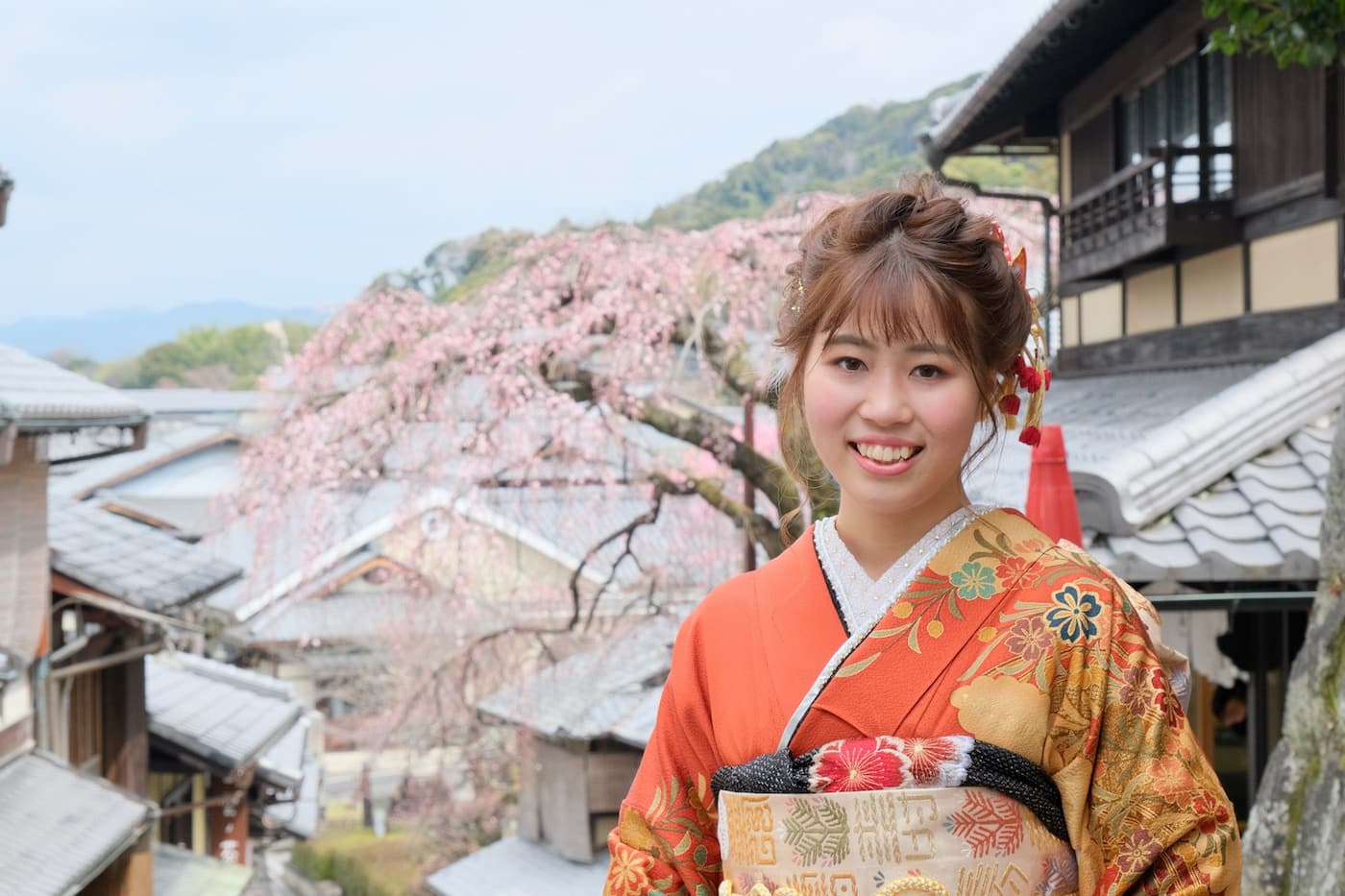 京都での成人式前撮り写真