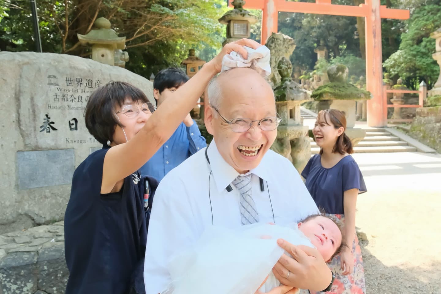 広角レンズの記念写真