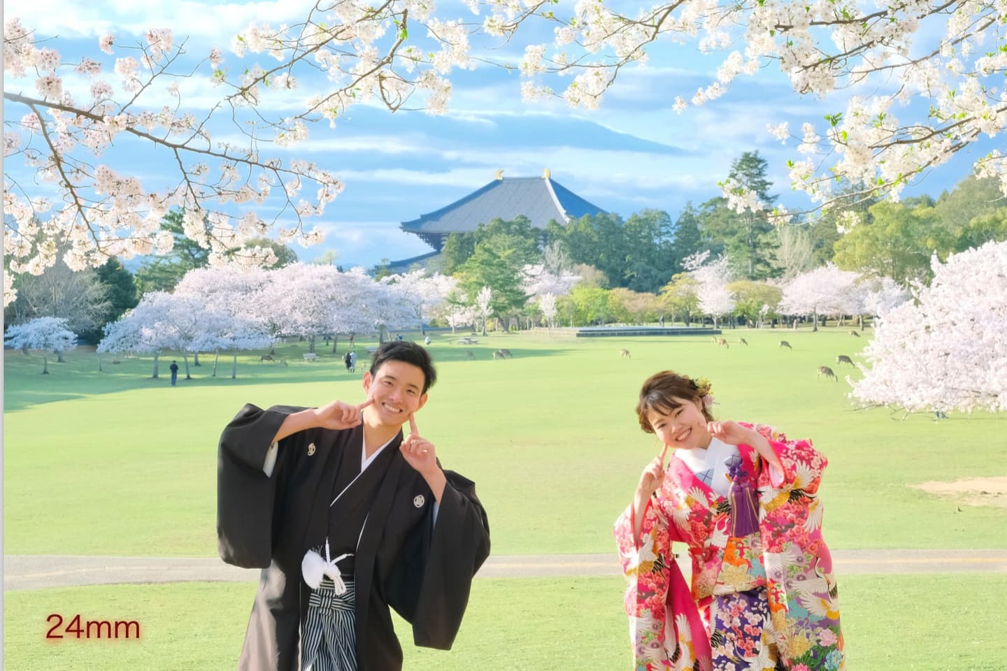 広角レンズの記念写真