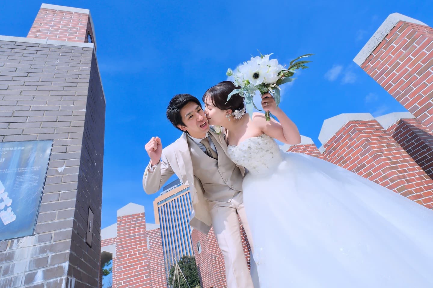 広角レンズの記念写真