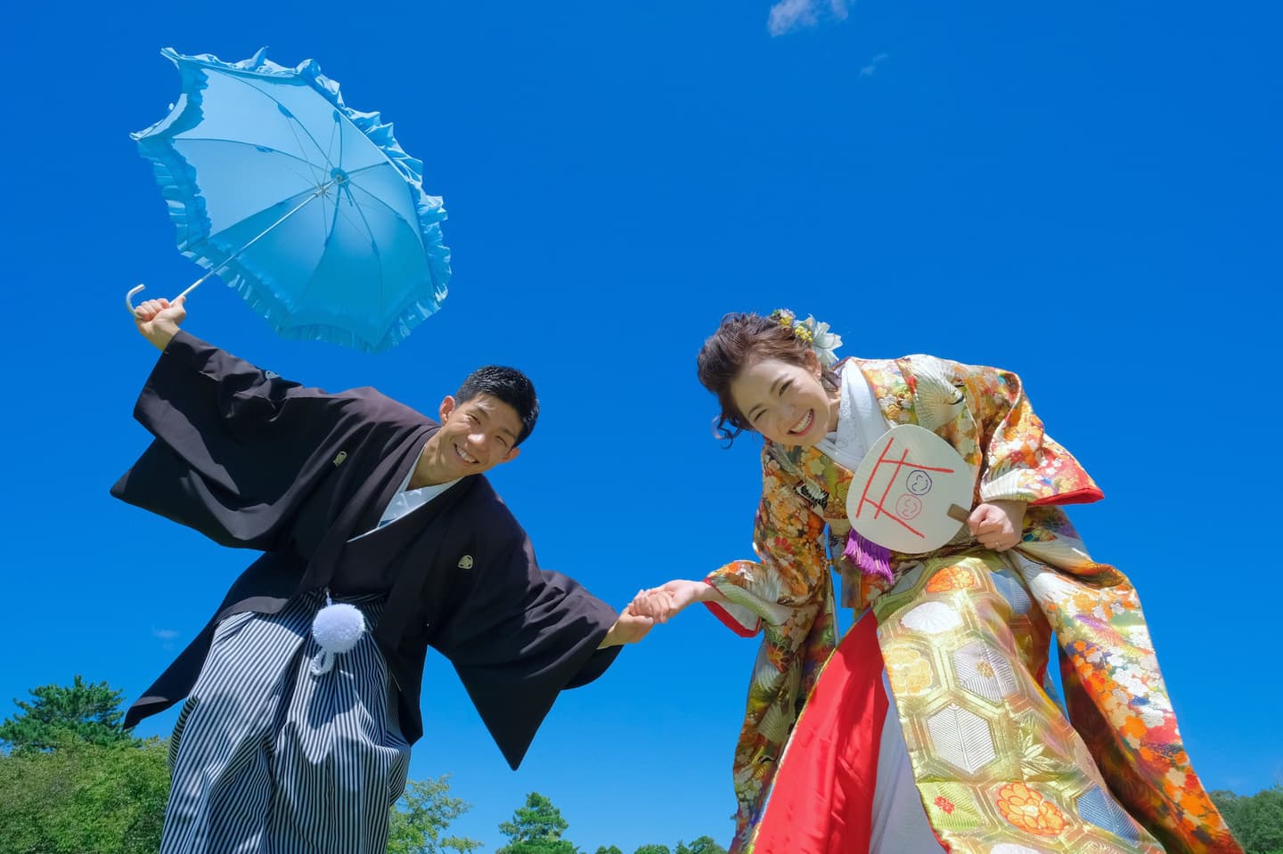 広角レンズの記念写真