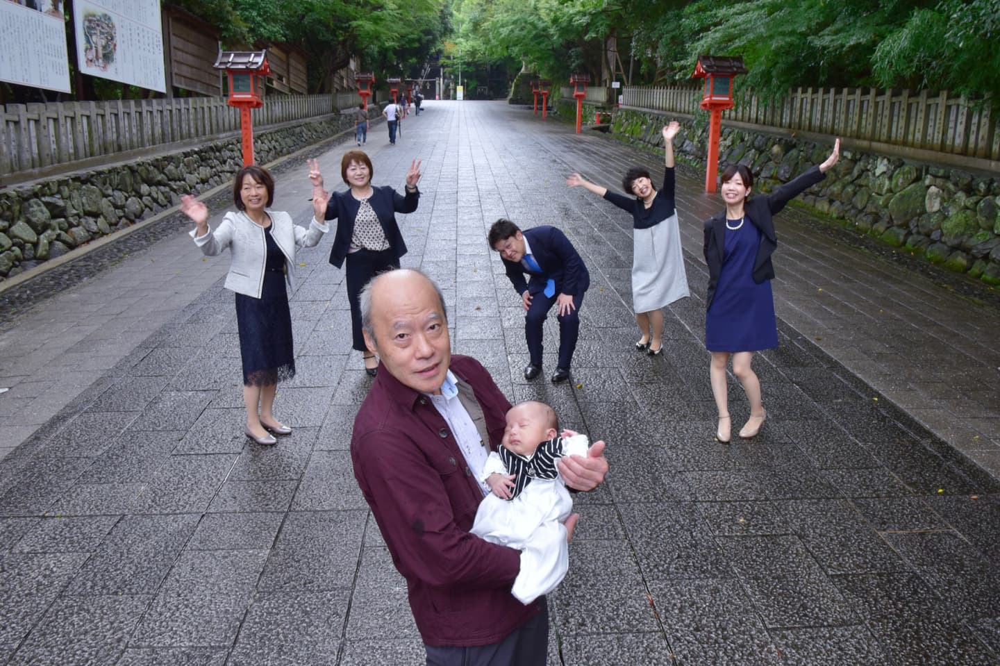 広角レンズの記念写真
