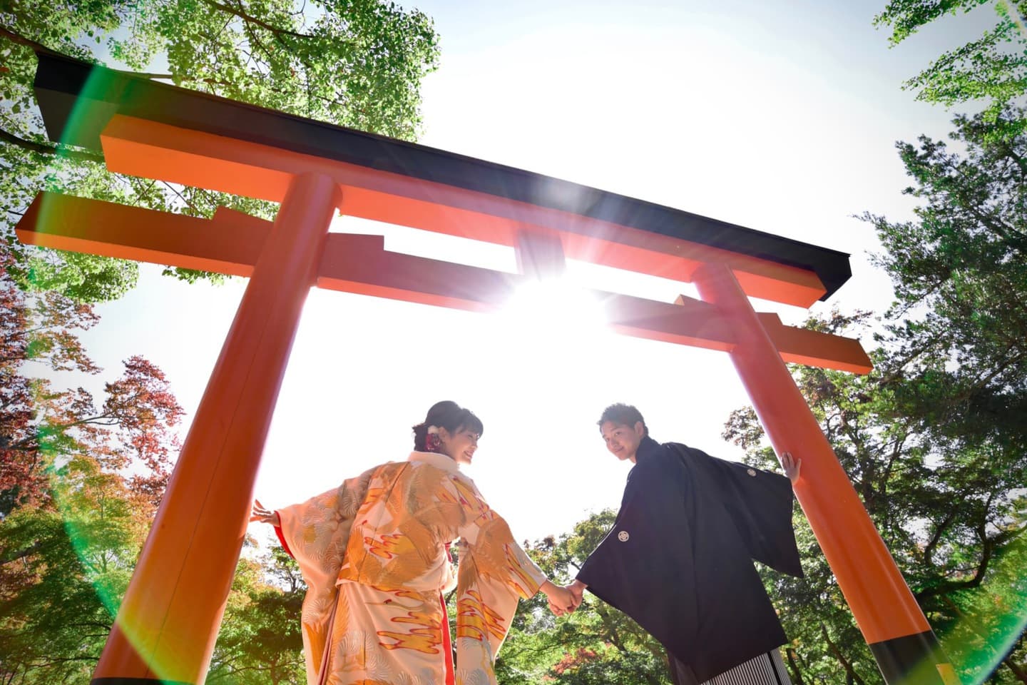 広角レンズの記念写真